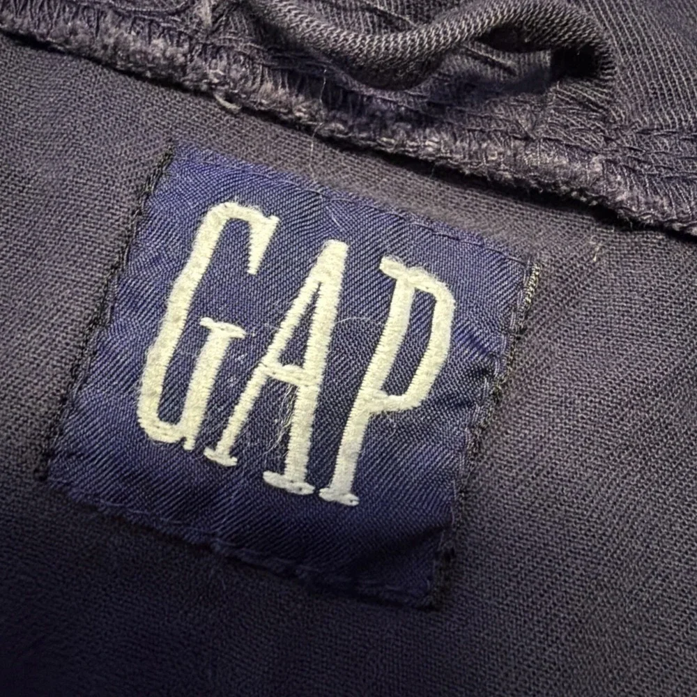 Vintage Gap Jacket Mens L/XL Navy Anorak‎ 1/4 Zip Center Pocket Pullover 90s